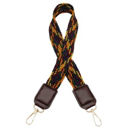 Angel Çanta Aksesuar Ledi Supra Örgü Model Koyu Kahverengi Derili Çanta Sapı Light Gold Metalli - 2