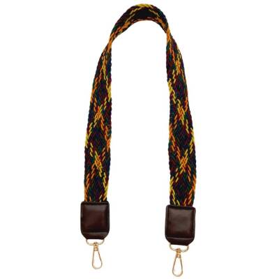 Angel Çanta Aksesuar Ledi Supra Örgü Model Koyu Kahverengi Derili Çanta Sapı Light Gold Metalli - 4