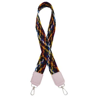 Angel Çanta Aksesuar Ledi Supra Örgü Model Lila Renk Derili Çanta Sapı Gümüş Metalli - 1