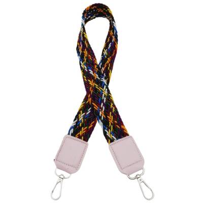 Angel Çanta Aksesuar Ledi Supra Örgü Model Lila Renk Derili Çanta Sapı Gümüş Metalli - 2