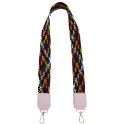 Angel Çanta Aksesuar Ledi Supra Örgü Model Lila Renk Derili Çanta Sapı Gümüş Metalli - 4