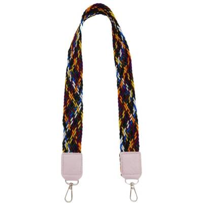 Angel Çanta Aksesuar Ledi Supra Örgü Model Lila Renk Derili Çanta Sapı Gümüş Metalli - 4