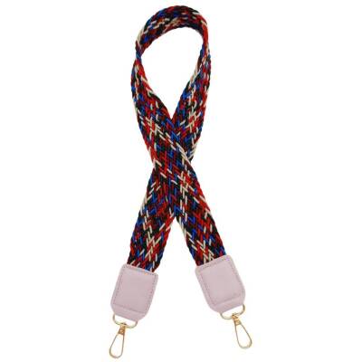 Angel Çanta Aksesuar Ledi Supra Örgü Model Lila Renk Derili Çanta Sapı Light Gold Metalli - 1