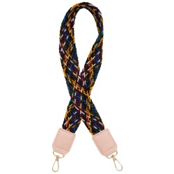 Angel Çanta Aksesuar Ledi Supra Örgü Model Pudra Renk Derili Çanta Sapı Light Gold Metalli - Angel Çanta Aksesuar