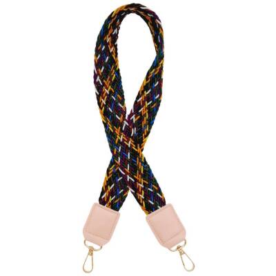 Angel Çanta Aksesuar Ledi Supra Örgü Model Pudra Renk Derili Çanta Sapı Light Gold Metalli - 1