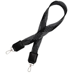 Angel Çanta Aksesuar Ledi Supra Örgü Model Siyah Renk Derili Çanta Sapı Gümüş Metalli - 3