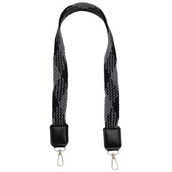 Angel Çanta Aksesuar Ledi Supra Örgü Model Siyah Renk Derili Çanta Sapı Gümüş Metalli - 4