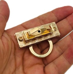 Angel Çanta Aksesuar 4.5x3 Cm Light Gold Halkalı Kilit - 2