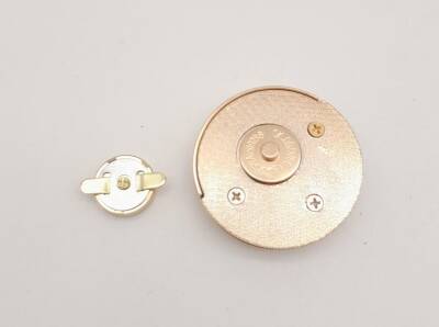 Angel Çanta Aksesuar 5 cm Yuvarlak Mıknatıslı Kilit Light Gold - 5