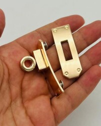 Angel Çanta Aksesuar 6 Cm Light Gold Geçmeli Kilit - 5