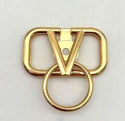 Angel Çanta Aksesuar 7x7 Cm Light Gold V Model Kilit - Angel Çanta Aksesuar