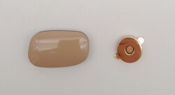 Angel Çanta Aksesuar Bej Renkli Light Gold Mıknatıslı Kilit - Angel Çanta Aksesuar