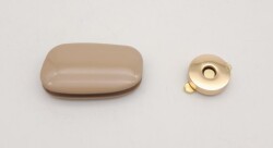 Angel Çanta Aksesuar Bej Renkli Light Gold Mıknatıslı Kilit - 3