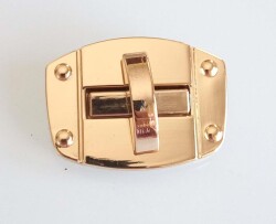 Angel Çanta Aksesuar Büyük Boy Light Gold Renk Vidalı Kilit No:29 - Angel Çanta Aksesuar