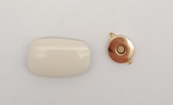 Angel Çanta Aksesuar Krem Renkli Light Gold Mıknatıslı Kilit - Angel Çanta Aksesuar