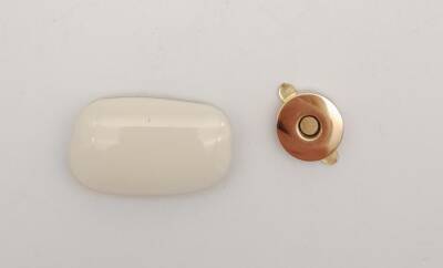 Angel Çanta Aksesuar Krem Renkli Light Gold Mıknatıslı Kilit - 1