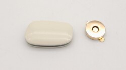 Angel Çanta Aksesuar Krem Renkli Light Gold Mıknatıslı Kilit - 3