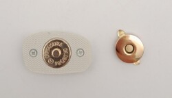 Angel Çanta Aksesuar Krem Renkli Light Gold Mıknatıslı Kilit - 4