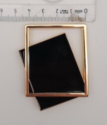 Angel Çanta Aksesuar Light Gold Çerçeve Model Siyah Renk Mıknatıslı Kilit - 4