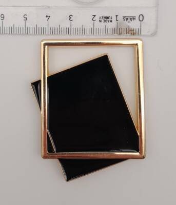 Angel Çanta Aksesuar Light Gold Çerçeve Model Siyah Renk Mıknatıslı Kilit - 4