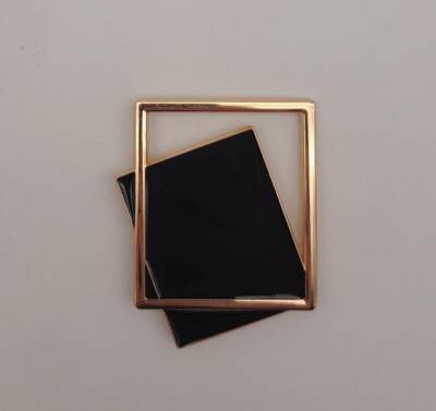 Angel Çanta Aksesuar Light Gold Çerçeve Model Siyah Renk Mıknatıslı Kilit - 1