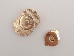 Angel Çanta Aksesuar Light Gold Çift Daire Mıknatıslı Kilit - 3