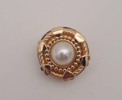 Angel Çanta Aksesuar Light Gold İncili Mıknatıslı Kilit No:86 - 2