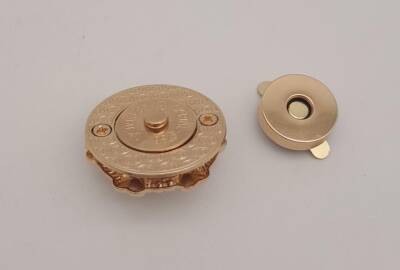 Angel Çanta Aksesuar Light Gold İncili Mıknatıslı Kilit No:86 - 3