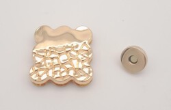 Angel Çanta Aksesuar Light Gold Renk 4.5 cm Mıknatıslı Kilit - 2