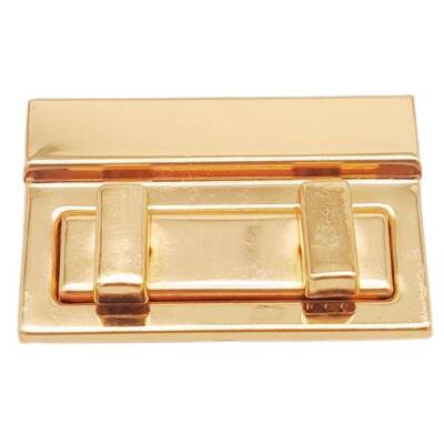 Angel Çanta Aksesuar Light Gold Renk 5.3x3.5 cm Kilit No:87 - 1
