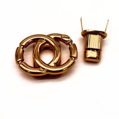 Angel Çanta Aksesuar Light Gold Renk Çift Halkalı Cha Model - 2