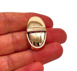 Angel Çanta Aksesuar Light Gold Renk 2.5x1.5 cm Mini Çanta Kilidi - Angel Çanta Aksesuar