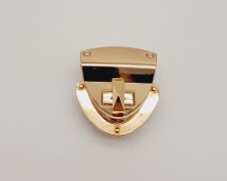 Angel Çanta Aksesuar Light Gold Renk Üçgen Kilit - 4