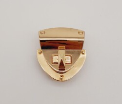 Angel Çanta Aksesuar Light Gold Renk Üçgen Kilit - Angel Çanta Aksesuar