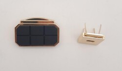 Angel Çanta Aksesuar Light Gold Siyah Renk Mat Akrilikli Kilit - 2