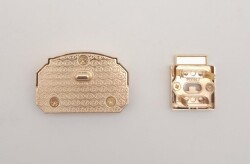 Angel Çanta Aksesuar Light Gold Siyah Renk Mat Akrilikli Kilit - 3