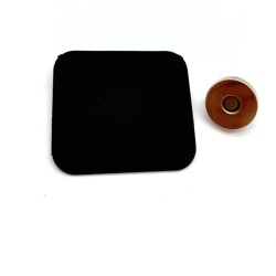 Angel Çanta Aksesuar Siyah Renk 5x4.5 cm Mıknatıslı Mat Kilit - Angel Çanta Aksesuar