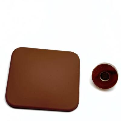 Angel Çanta Aksesuar Sütlü Kahve 5x4.5 cm Mıknatıslı Mat Kilit - 1