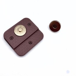 Angel Çanta Aksesuar Vizon Renk 5x4.5 cm Mıknatıslı Mat Kilit - 2