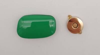 Angel Çanta Aksesuar Yeşil Renkli Light Gold Mıknatıslı Kilit - 1