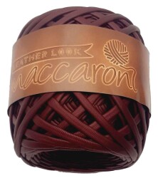 Angel Çanta Aksesuar Bordo Renk Maccaroni Deri İp - Angel Çanta Aksesuar