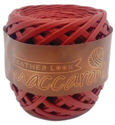 Angel Çanta Aksesuar Kırmızı Renk Maccaroni Deri İp - Angel Çanta Aksesuar