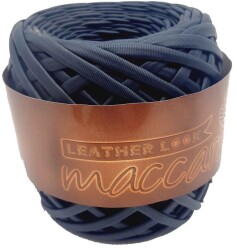 Angel Çanta Aksesuar Lacivert Renk Maccaroni Deri İp - Angel Çanta Aksesuar