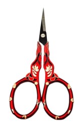 Angel Çanta Aksesuar Kırmızı Renk Vintage Makas 11 cm - 4