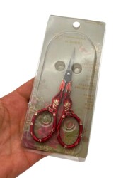 Angel Çanta Aksesuar Kırmızı Renk Vintage Makas 11 cm - 2