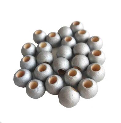 Angel Çanta Aksesuar 20 Gr Gümüş Renk Ahşap Boncuk - 1