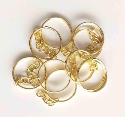 Angel Çanta Aksesuar Anahtarlık Halkası 10 Lu Light Gold Renk - 1