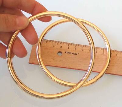 Angel Çanta Aksesuar 10 Cm Light Gold Renk Metal Çanta Sapı - 1