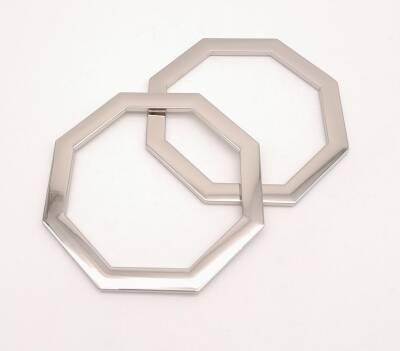 Angel Çanta Aksesuar 10 cm Sekizgen Gümüş Metal Çanta Sapı - 1