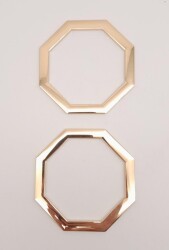 Angel Çanta Aksesuar 10 cm Sekizgen Light Gold Metal Çanta Sapı - 4